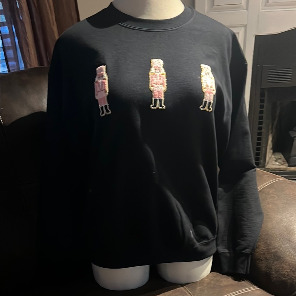 Gildan Black & Pink little drummer boy 
Sweatshirt for Cozy Comfort